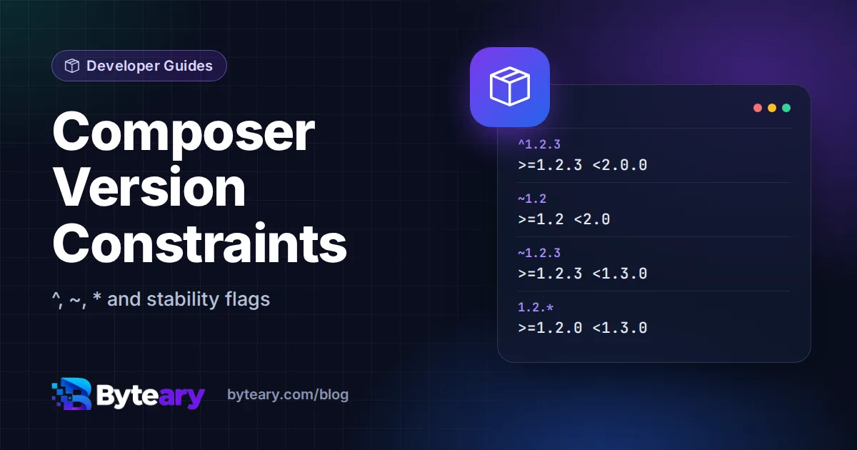 Composer Version Constraints Explained: ^, ~, * and Stability Flags