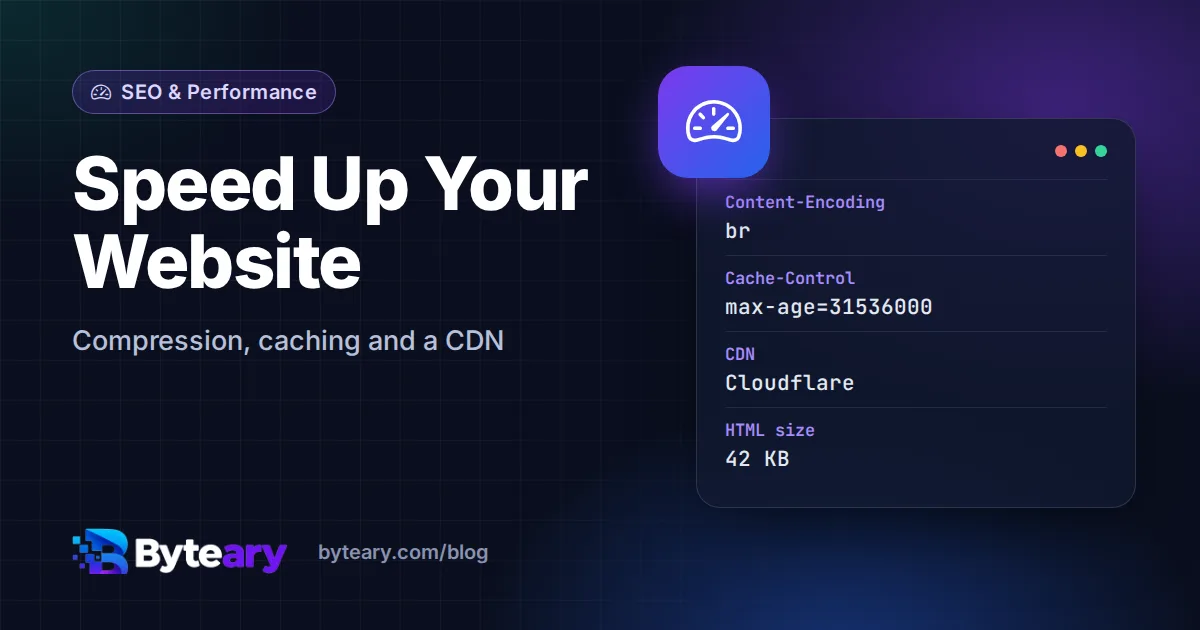 How to Speed Up Your Website with Compression, Caching and a CDN